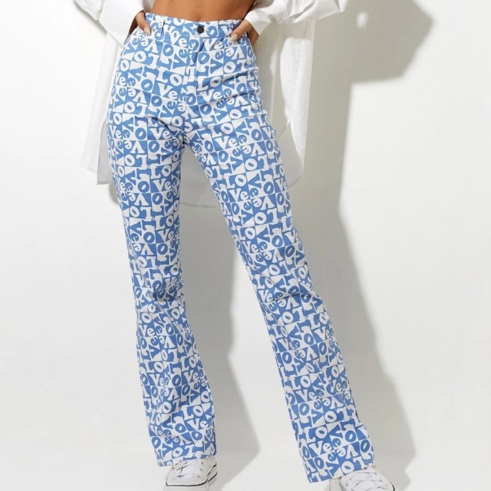 MOTEL ROCKS LOVE PRINT PANT